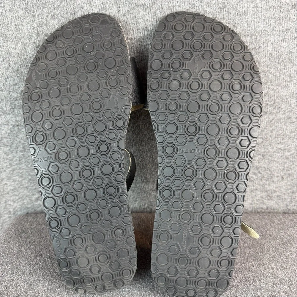 Zeazoo Women's Black Leather Strap Sandals Barefoot Wide Toe Box 10 41 - Picture 10 of 11